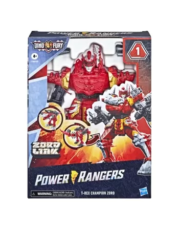 POWER RANGERS FIGURA DINO FURY T-REX CHAMPION ZORD F1398