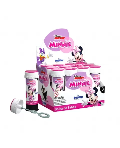 BOLHA DE SABÃO MINNIE 60 ML COM JOGO DISPLAY C/12