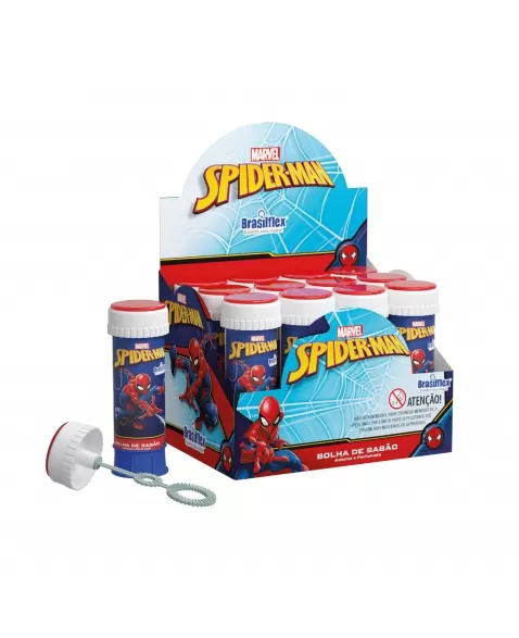 BOLHA DE SABÃO HOMEM ARANHA 60 ML COM JOGO DISPLAY C/12