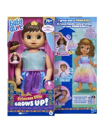 BABY ALIVE PRINCESA ELLIE GROWS UP MORENA F5237