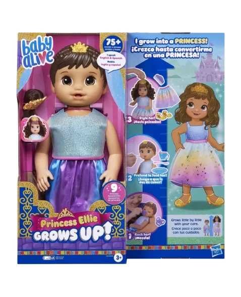 BABY ALIVE PRINCESA ELLIE GROWS UP MORENA F5237