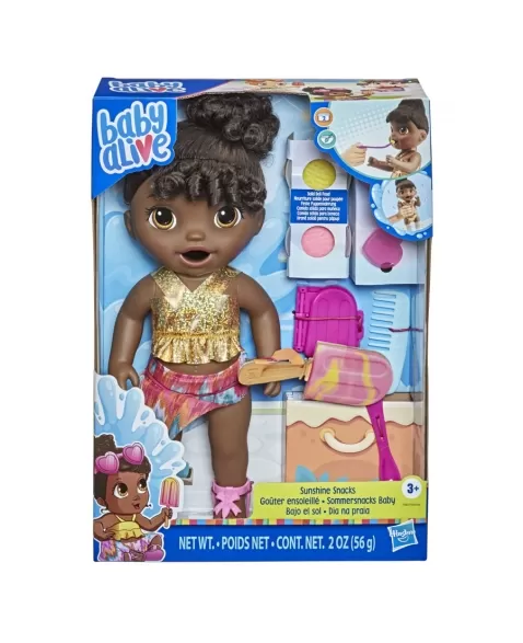 BABY ALIVE CORE DIA NA PRAIA CABELOS PRETOS F1682