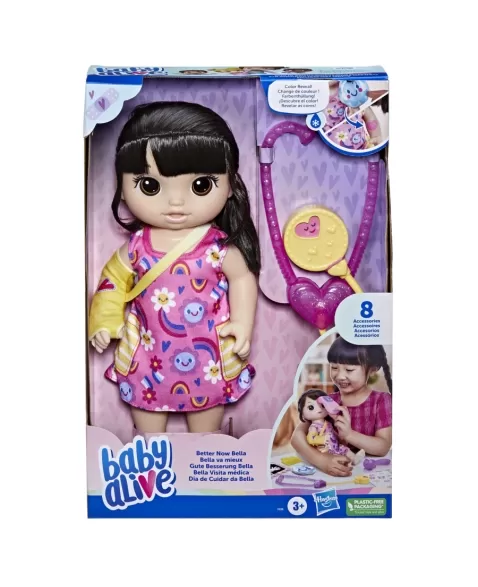 BABY ALIVE DIA DE CUIDAR DA BELLA MORENA ROSA F8288