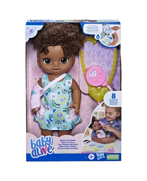 BABY ALIVE DIA DE CUIDAR DA BELLA NEGRA VERDE F7537