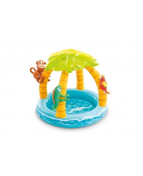 PISCINA INFLÁVEL ILHA TROPICAL COM COBERTURA 45L 58417