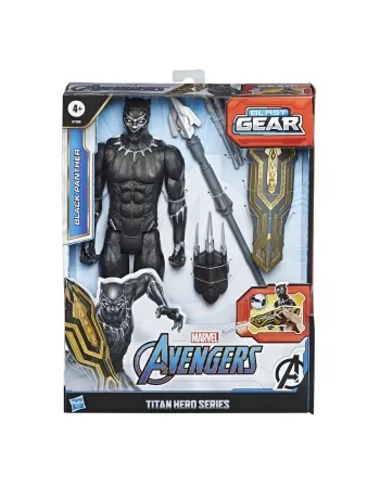 AVENGERS F12" TITAN BLAST GEAR PANTERA NEGRA C/ ACESSÓRIO E7388