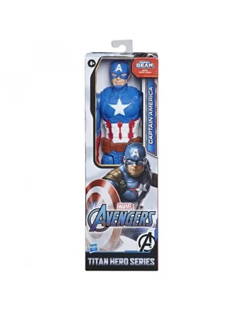 AVENGERS F12" TITAN HERO BLAST GEAR CAPITÃO AMÉRICA E7877