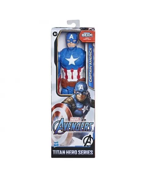 AVENGERS F12" TITAN HERO BLAST GEAR CAPITÃO AMÉRICA E7877