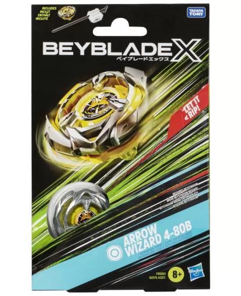 BEYBLADE X PIÃO E LANÇADOR ARROW WIZARD 4-80B F9582