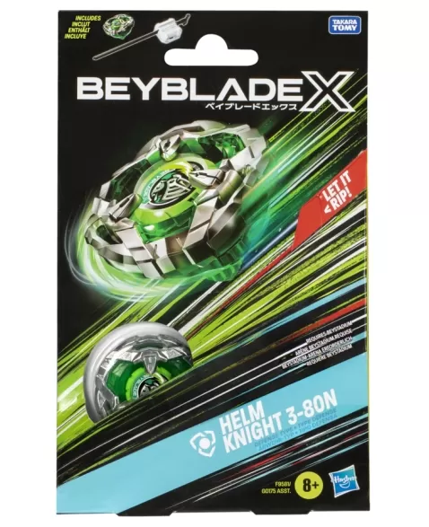 BEYBLADE X PIÃO E LANÇADOR HELM KNIGHT 3-80N F9581