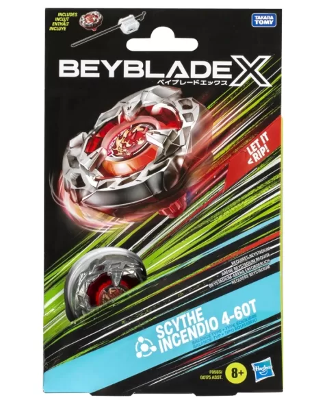 BEYBLADE X PIÃO E LANÇADOR SCYTHE INCENDIO 4-60T F9583