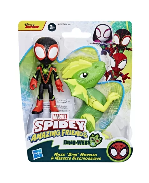 PLK SPIDEY FIGURA MILES MORALES E ELECTROSAURUS G0121