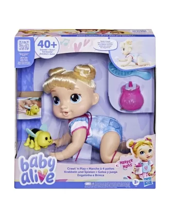 BABY ALIVE ENGATINHA E BRINCA HARPER HUGS LOIRA F9709