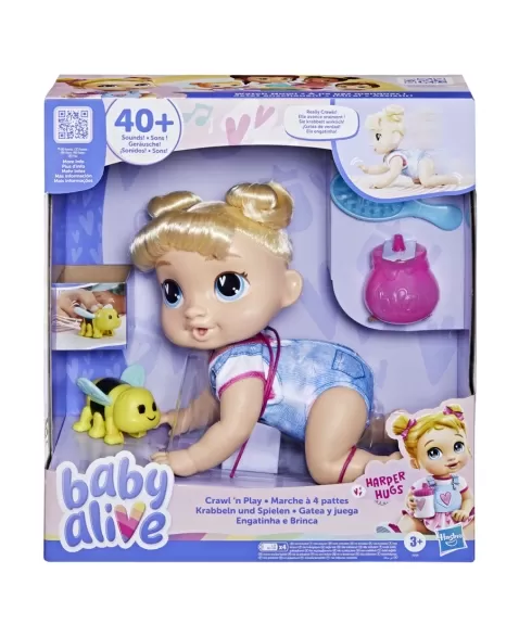 BABY ALIVE ENGATINHA E BRINCA HARPER HUGS LOIRA F9709