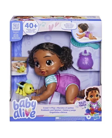 BABY ALIVE ENGATINHA E BRINCA TILLY TINKER NEGRA F9711