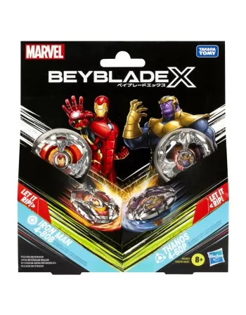 BEYBLADE X PIÃO E LANÇADOR MARVEL IRON MAN VS THANOS G0287