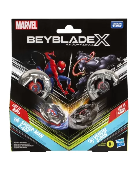 BEYBLADE X PIÃO E LANÇADOR MARVEL SPIDER VS VENOM G0288