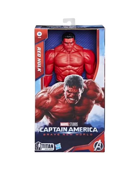 AVENGERS FIGURA TITAN CAPITÃO AMÉRICA NW RED HULK F9299