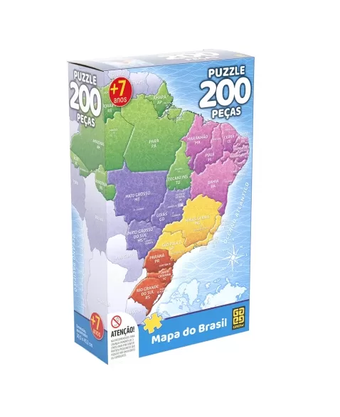 P. 200 PÇS MAPA DO BRASIL