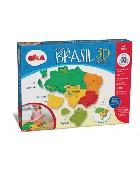 P. 26 PEÇAS MAPA DO BRASIL 3D PLÁSTICO