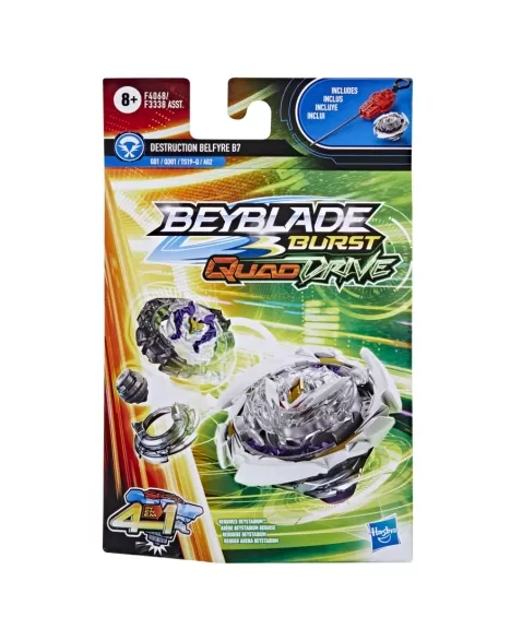 BEYBLADE BURST QUADDRIVE PIÃO E LANÇADOR DESTRUCTION BELFYRE F4068