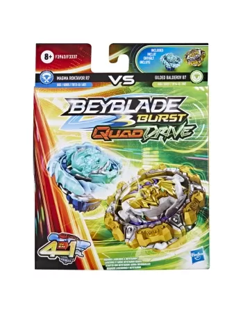 BEYBLADE BURST QUADRIVE PIÃO DUPLO GILDED BALDEROV B7 F3963